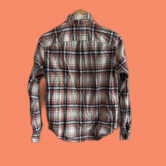 Abercrombie & Fitch Red and Blue Casual Button Down Shirt Size S - Picture 2 of 5